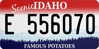 ID license plate E556070