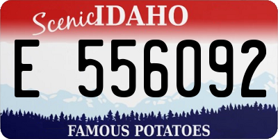 ID license plate E556092