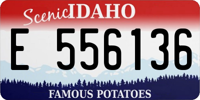 ID license plate E556136