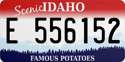 ID license plate E556152