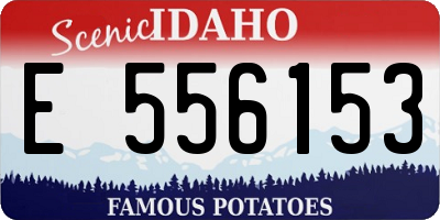 ID license plate E556153