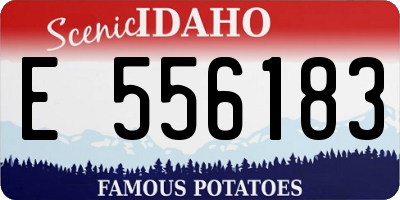 ID license plate E556183