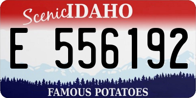 ID license plate E556192