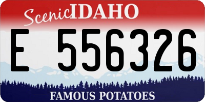ID license plate E556326