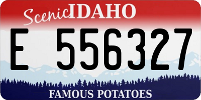 ID license plate E556327