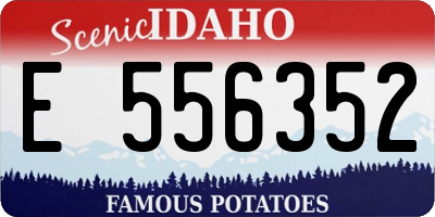 ID license plate E556352