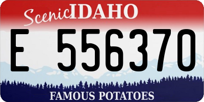 ID license plate E556370