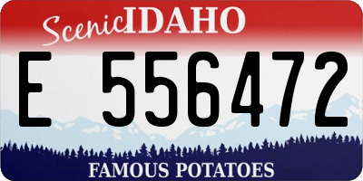 ID license plate E556472