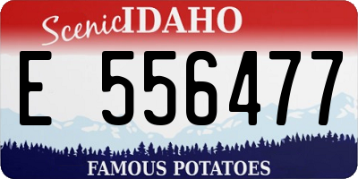 ID license plate E556477