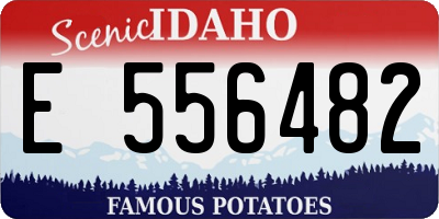 ID license plate E556482