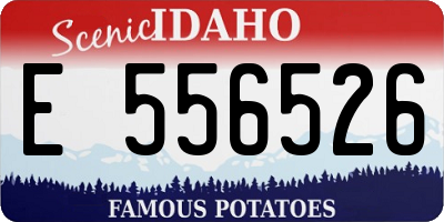 ID license plate E556526