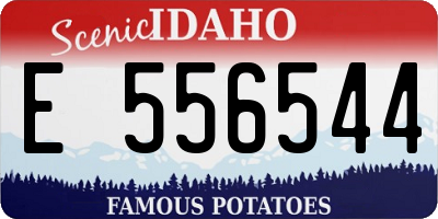 ID license plate E556544