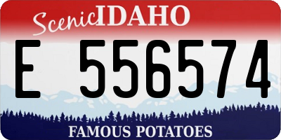 ID license plate E556574