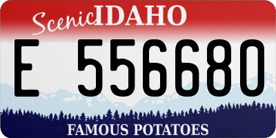 ID license plate E556680