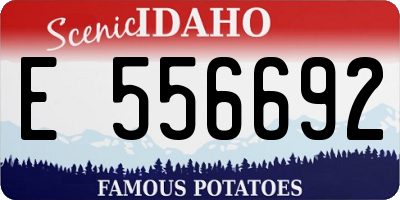 ID license plate E556692