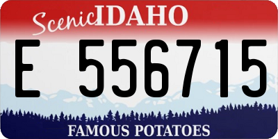ID license plate E556715