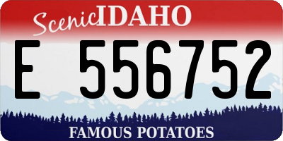 ID license plate E556752