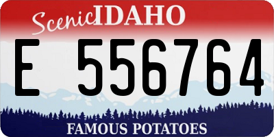 ID license plate E556764