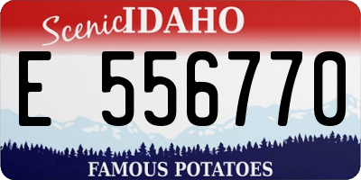 ID license plate E556770