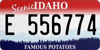 ID license plate E556774