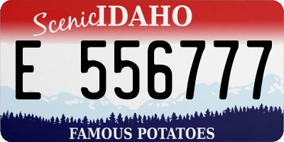 ID license plate E556777