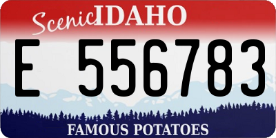 ID license plate E556783