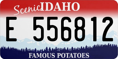 ID license plate E556812