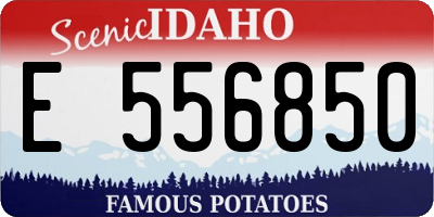 ID license plate E556850