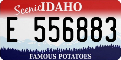 ID license plate E556883