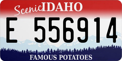 ID license plate E556914