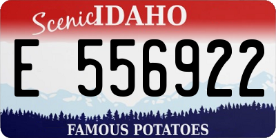 ID license plate E556922