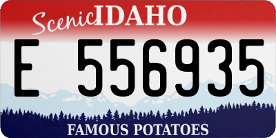 ID license plate E556935