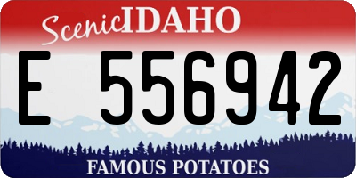 ID license plate E556942