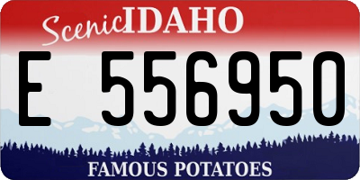 ID license plate E556950
