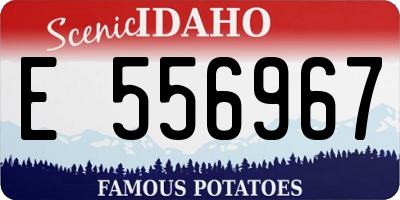 ID license plate E556967
