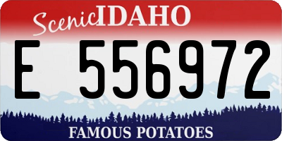 ID license plate E556972