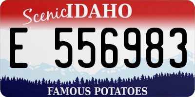 ID license plate E556983