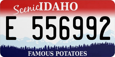 ID license plate E556992
