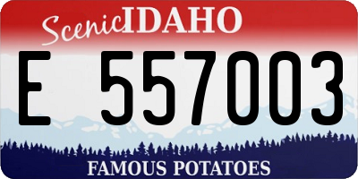 ID license plate E557003