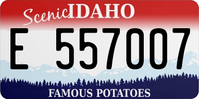 ID license plate E557007