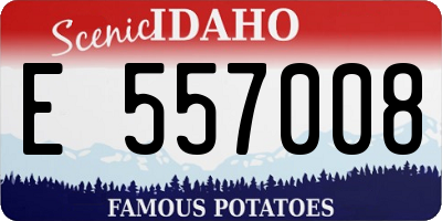 ID license plate E557008