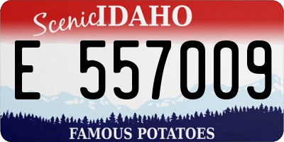 ID license plate E557009