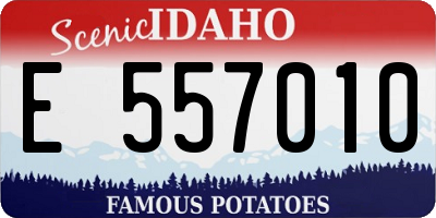 ID license plate E557010