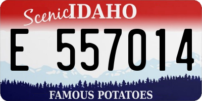 ID license plate E557014