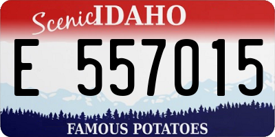 ID license plate E557015