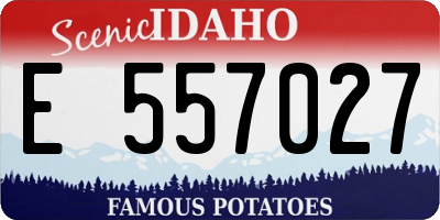 ID license plate E557027
