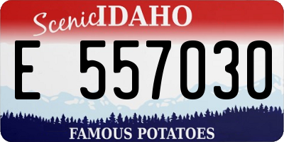 ID license plate E557030