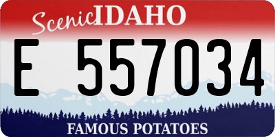 ID license plate E557034