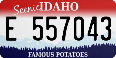ID license plate E557043