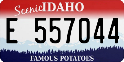 ID license plate E557044
